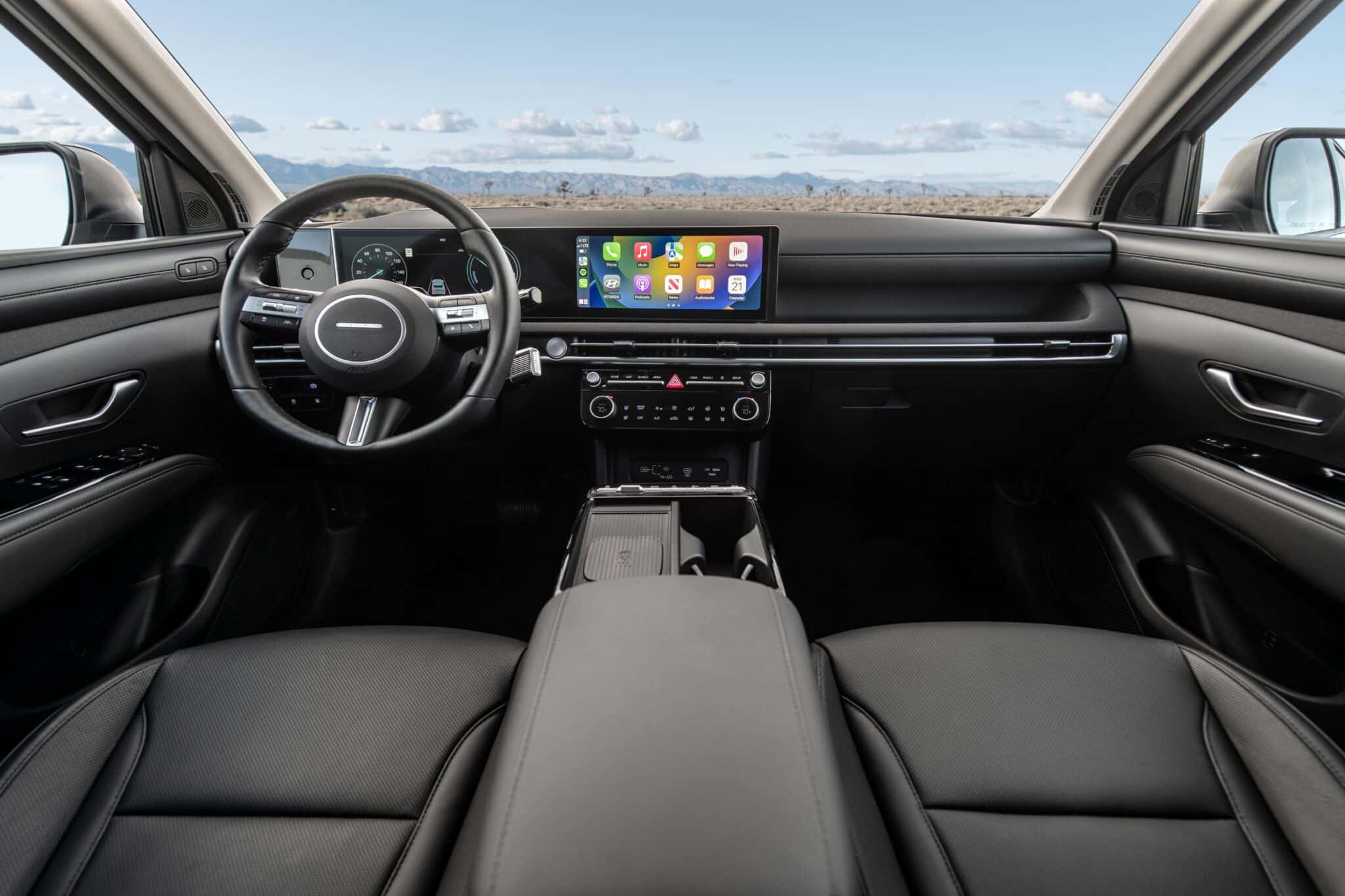 2025 Hyundai Tucson Plug-in Hybrid interior layout. 